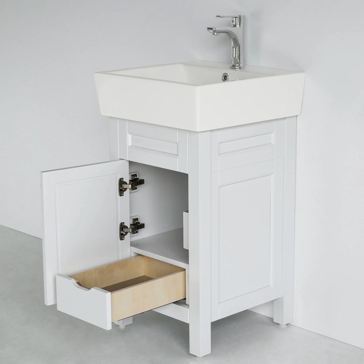 18 Inch White Selena Bathroom Vanity