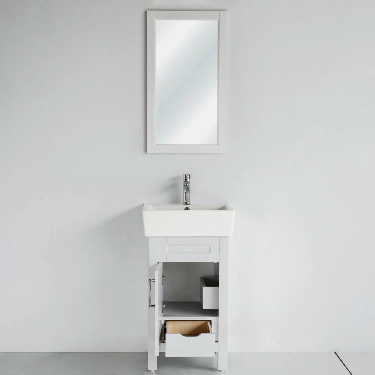 18 Inch White Selena Bathroom Vanity