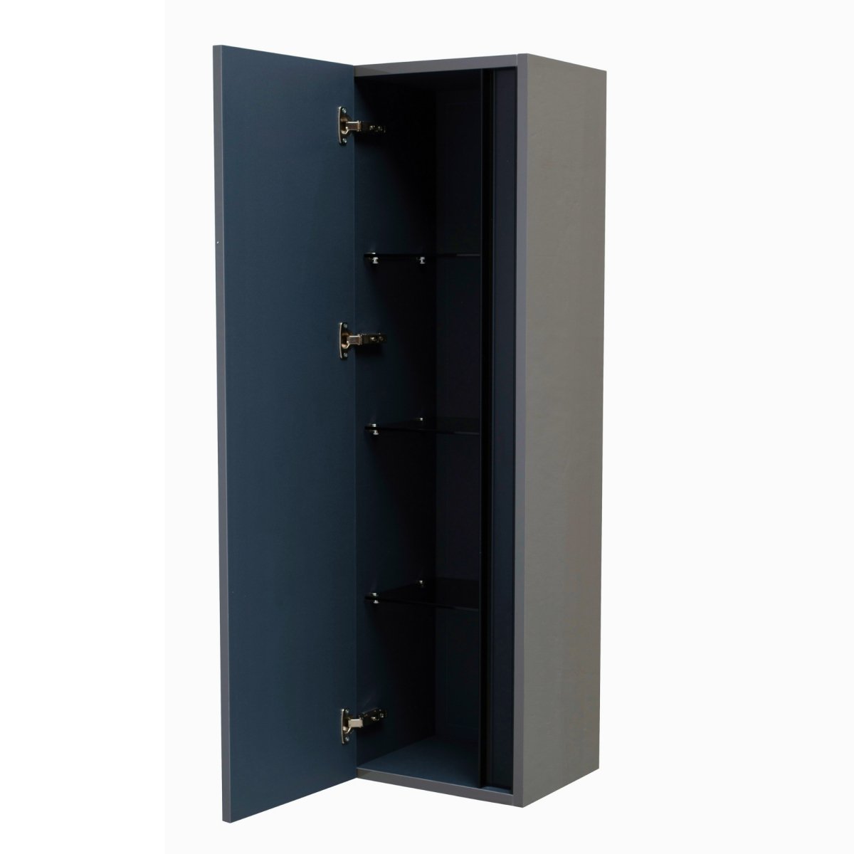 24 Inch High Gloss Anthracite Veneto Floating Bathroom Vanity