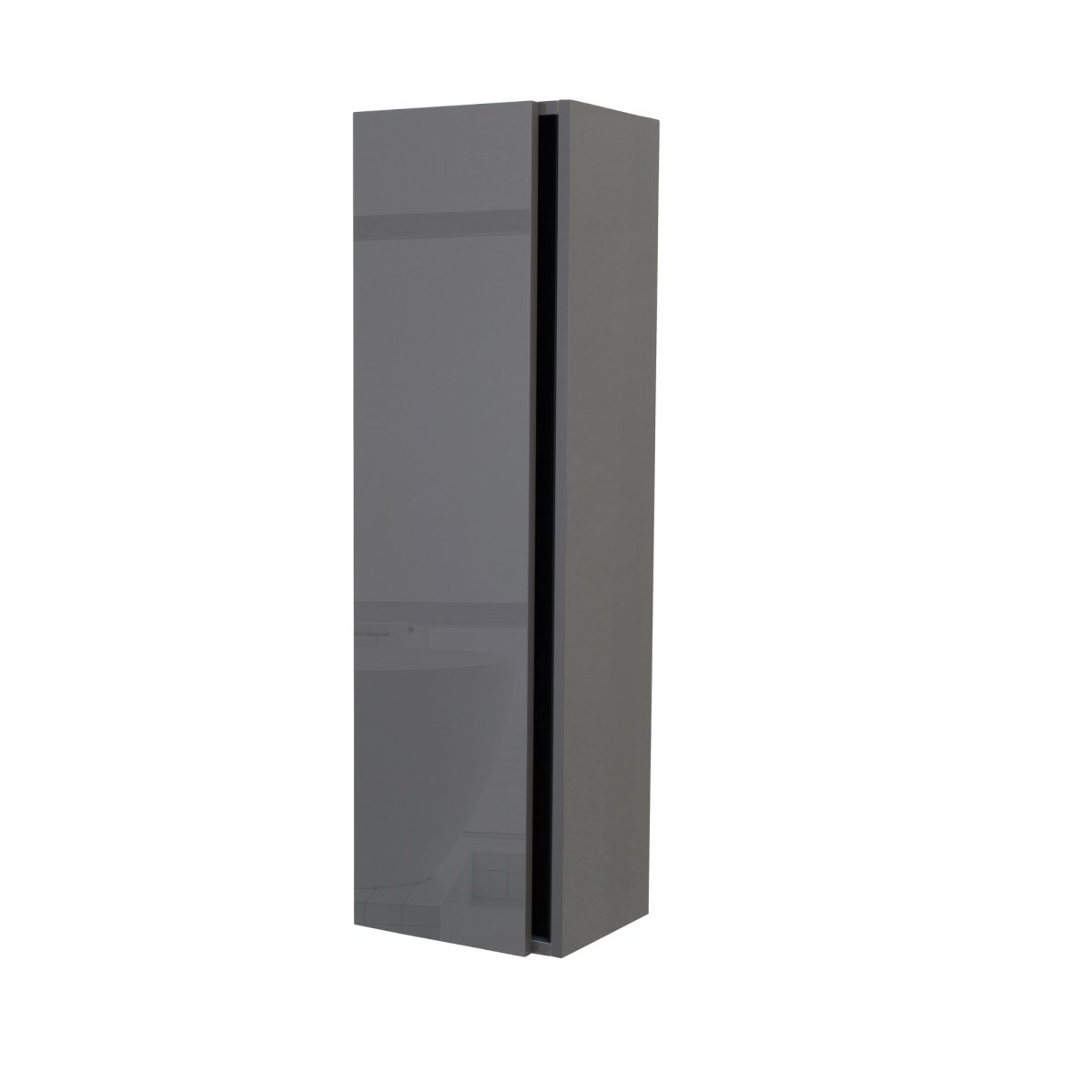 24 Inch High Gloss Anthracite Veneto Floating Bathroom Vanity