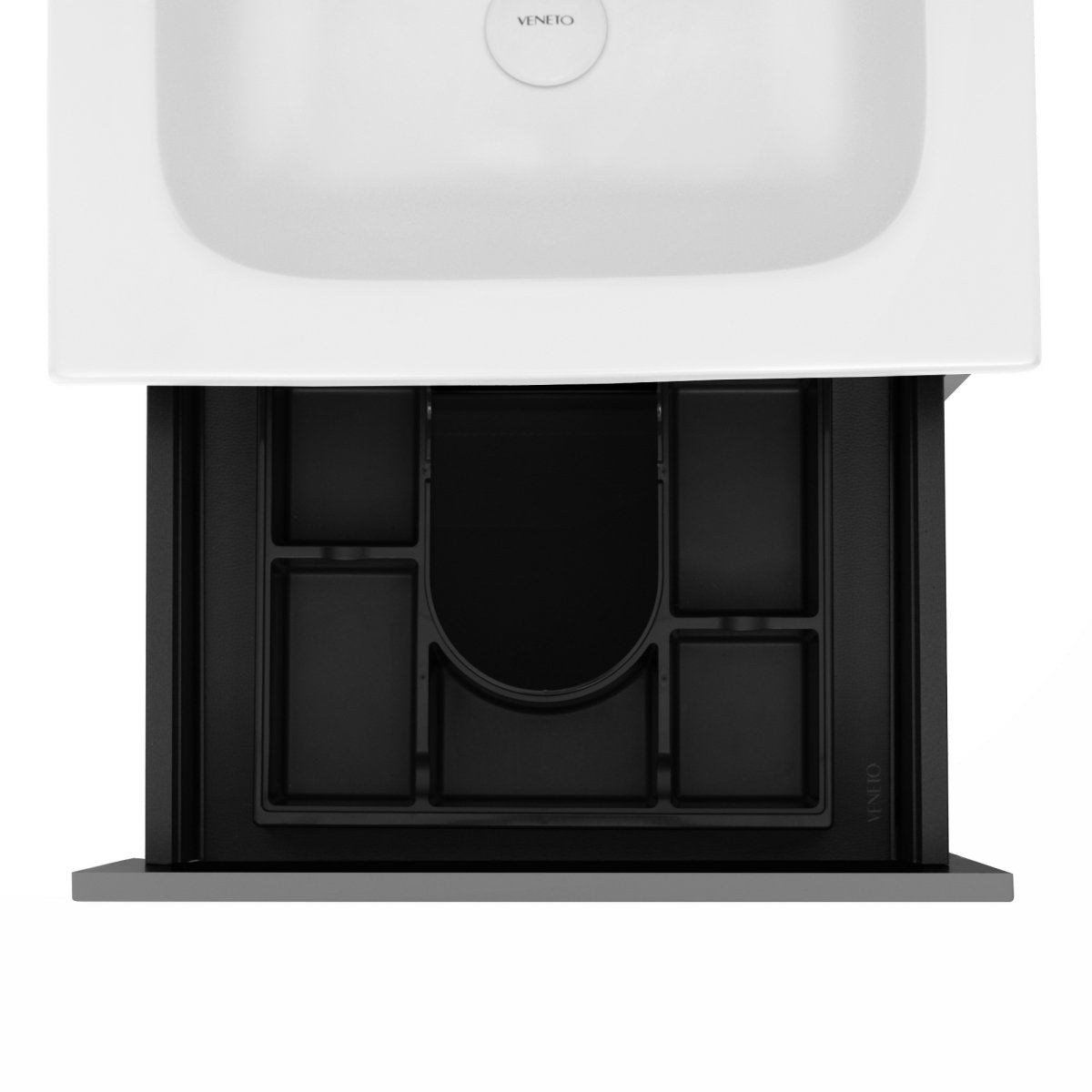 24 Inch Matte Dust Gray Veneto Floating Bathroom Vanity