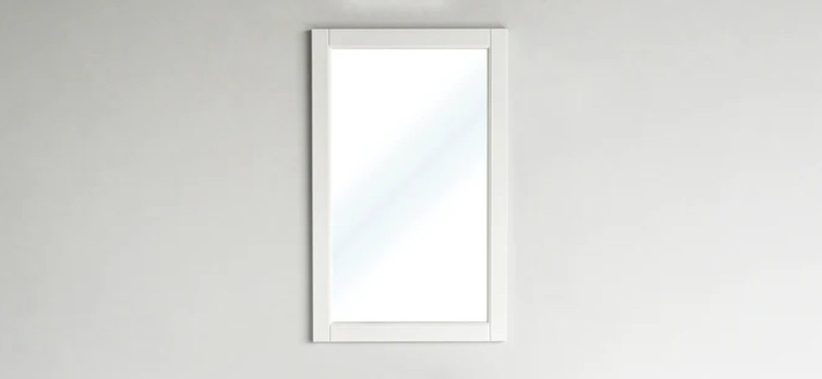 30 Inch White Selena Mirror