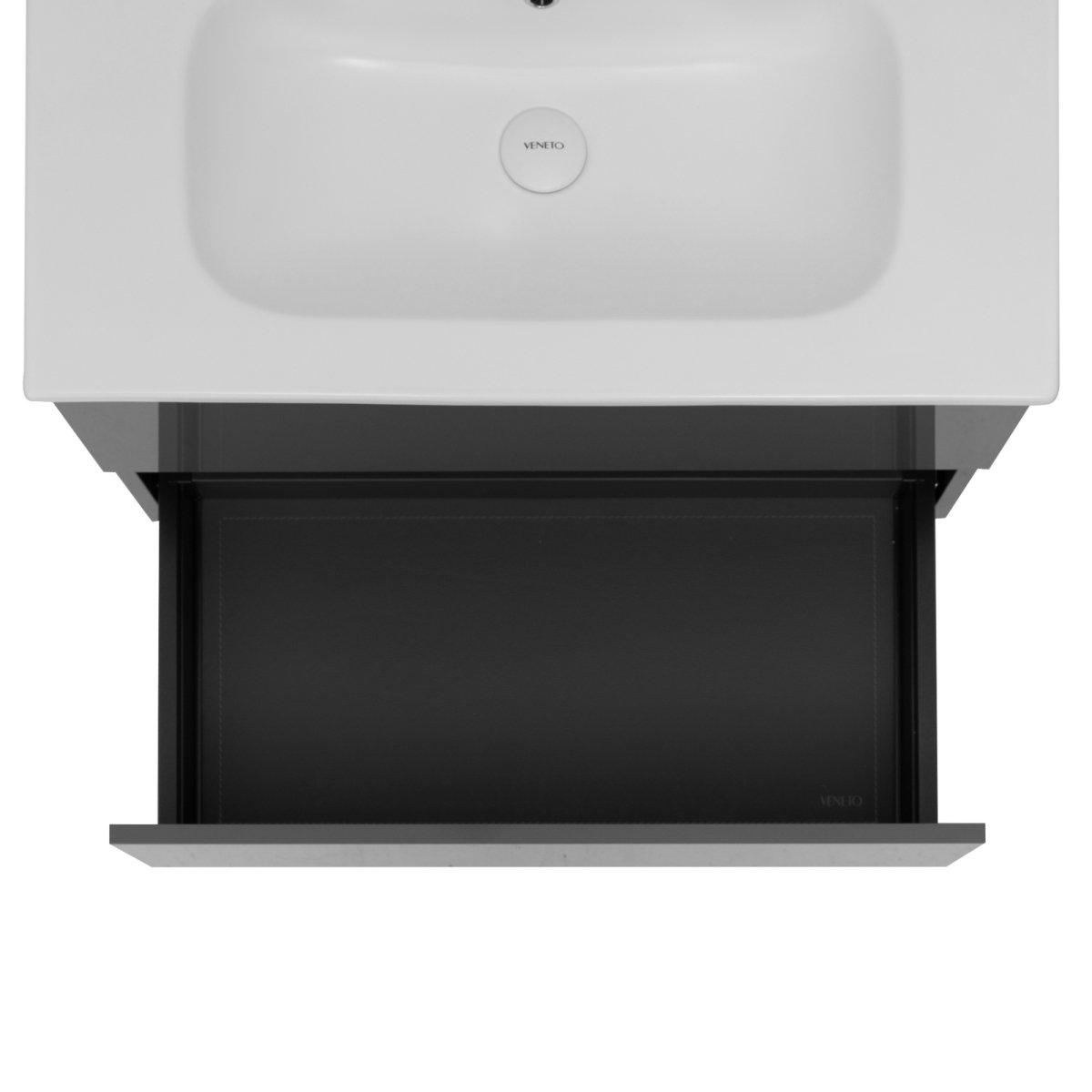 32 Inch High Gloss Anthracite Veneto Floating Bathroom Vanity