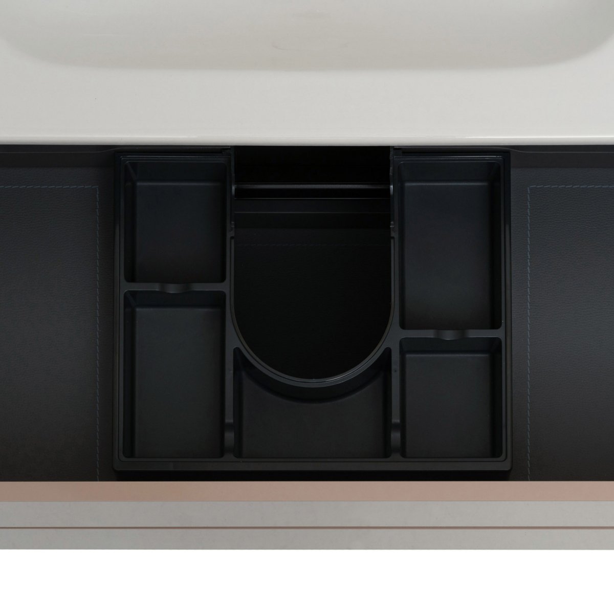 32 Inch High Gloss Capuccino Veneto Floating Bathroom Vanity