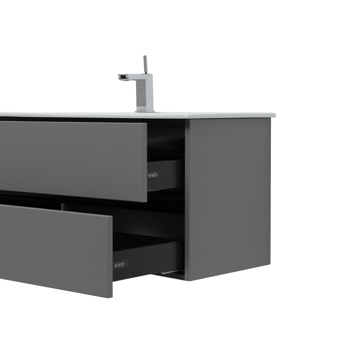 32 Inch Matte Dust Gray Veneto Floating Bathroom Vanity