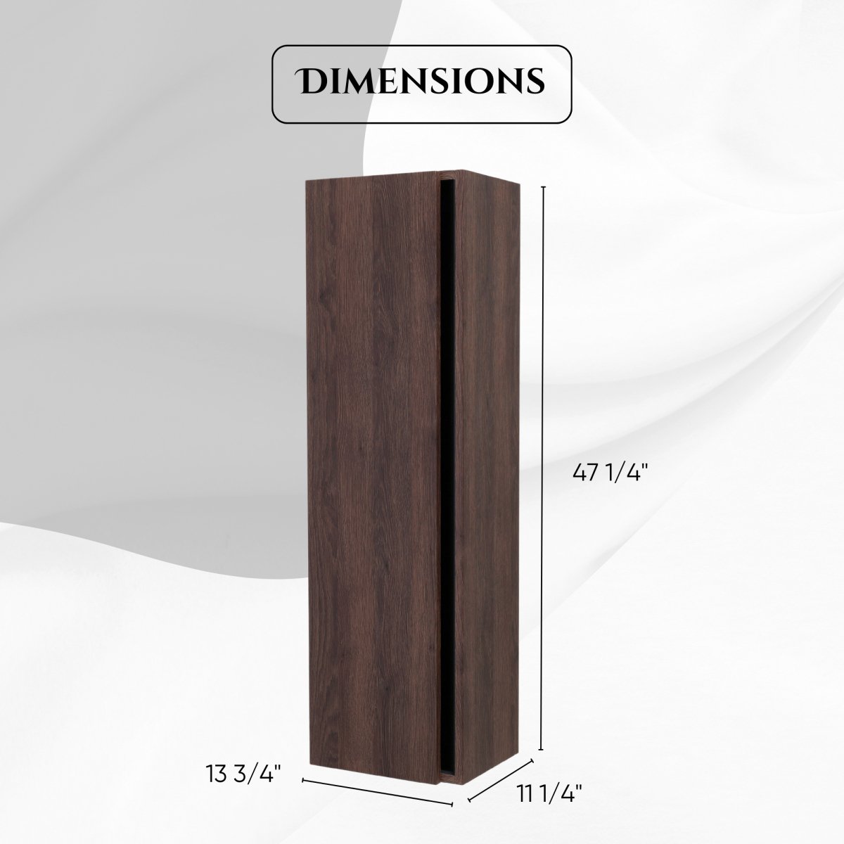 40 Inch Dark Oak Veneto Floating Bathroom Vanity