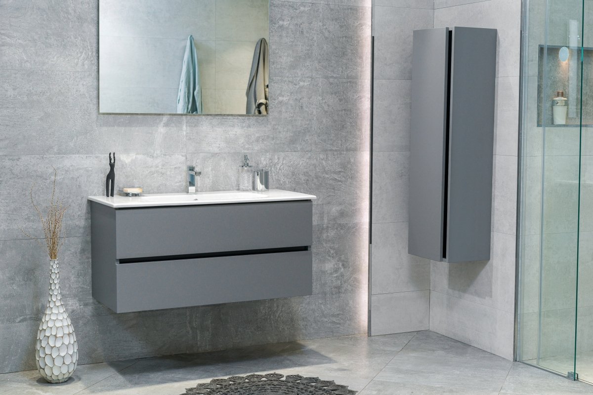 40 Inch Matte Dust Gray Veneto Floating Bathroom Vanity