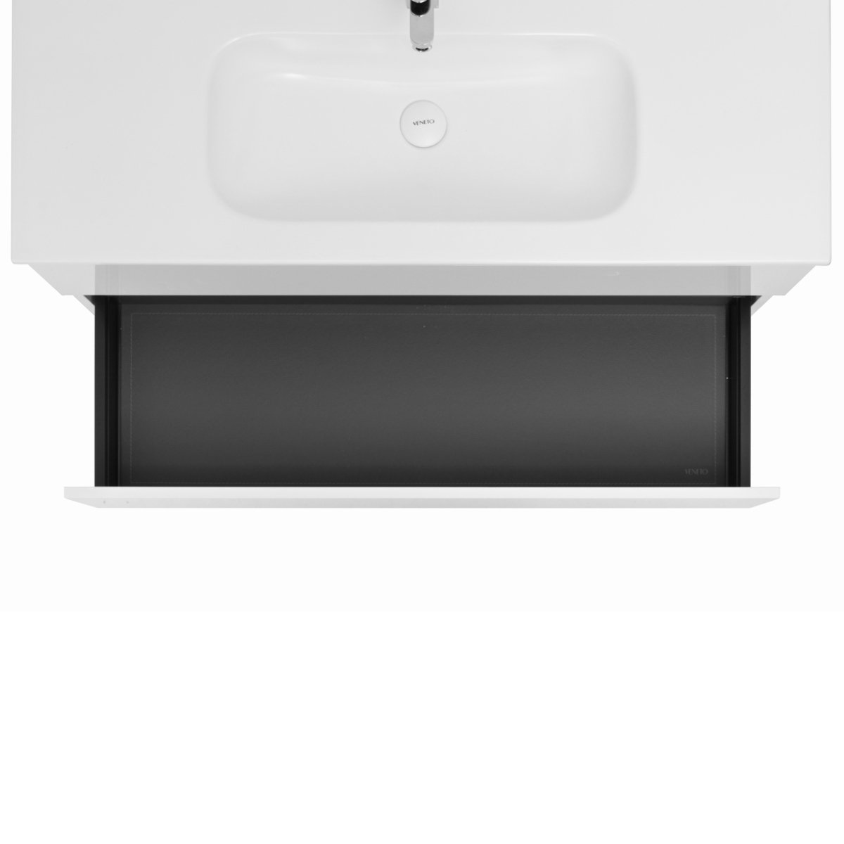 48 Inch High Gloss White Veneto Floating Bathroom Vanity - aksesuardesign