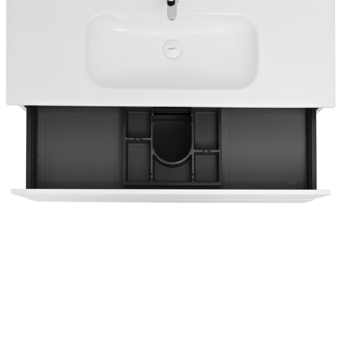 48 Inch High Gloss White Veneto Floating Bathroom Vanity - aksesuardesign