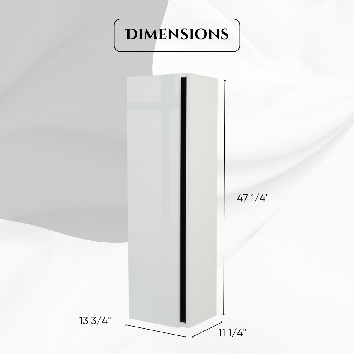 48 Inch High Gloss White Veneto Floating Bathroom Vanity