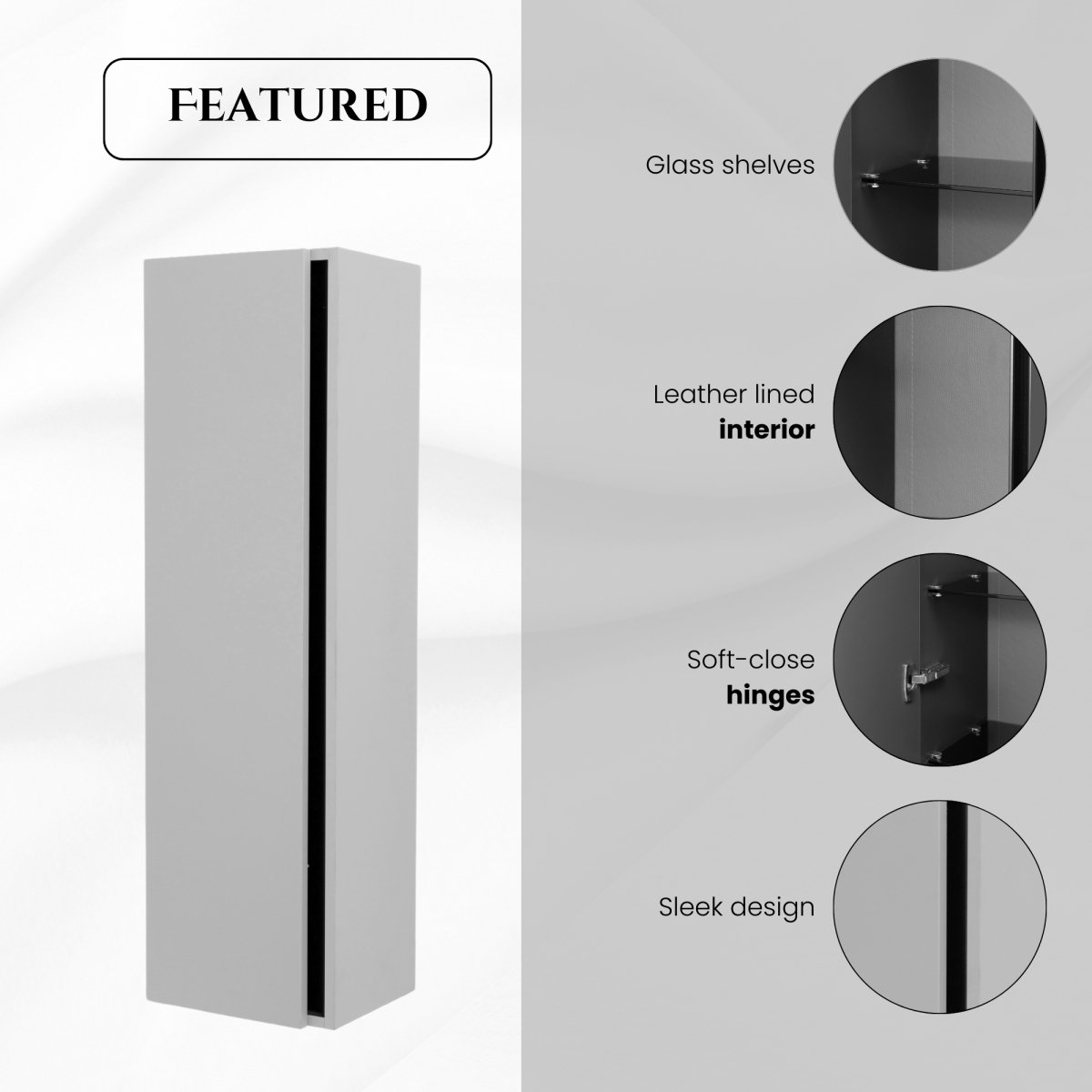 48 Inch Matte Cashmere Veneto Floating Bathroom Vanity