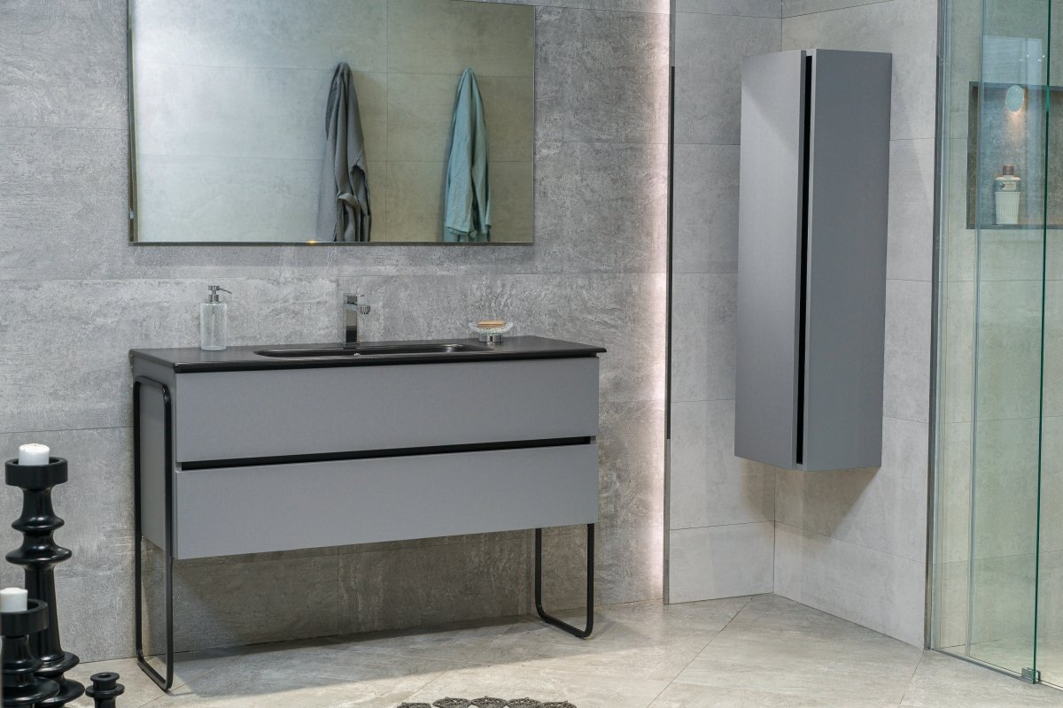 48 Inch Matte Dust Gray Veneto Floating Bathroom Vanity