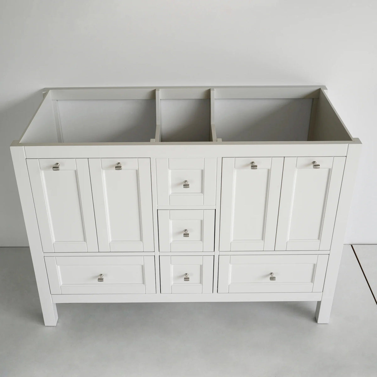 48 Inch White Selena Double Sink Bathroom Vanity - aksesuardesign