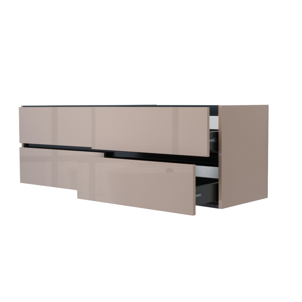 60 Inch High Gloss Capuccino Veneto Floating Bathroom Vanity