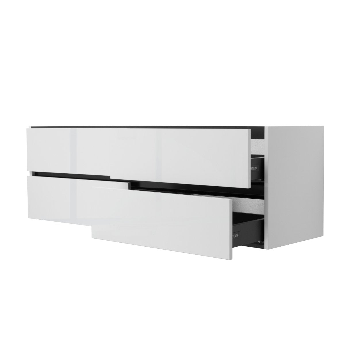 60 Inch High Gloss White Veneto Floating Bathroom Vanity