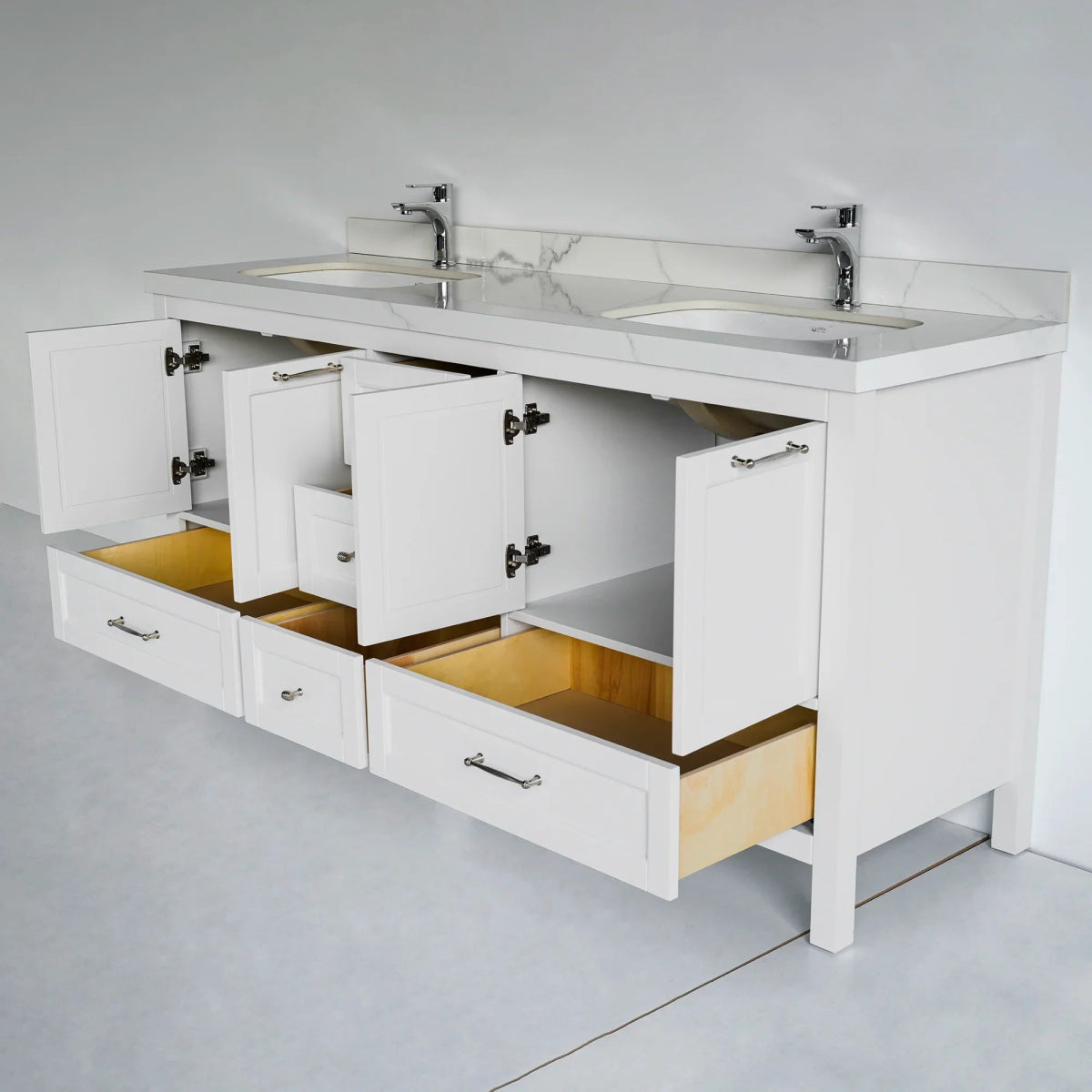 72 Inch White Selena Bathroom Vanity - aksesuardesign