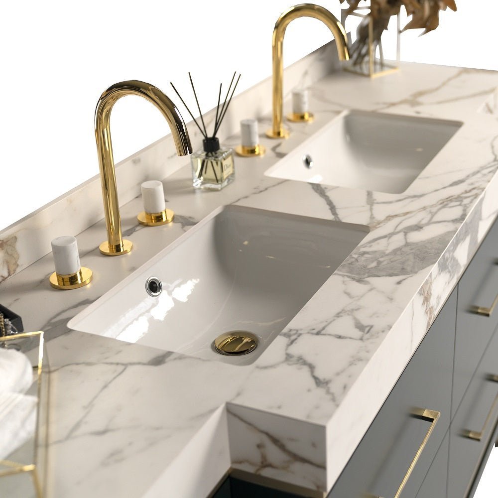 Ayasofya 72 Inch Green Double Sink Vanity