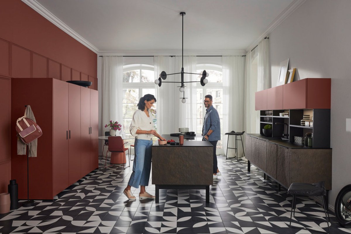 Neo SLATE - Schiefer Schwarz - Rosato / Soft Lack - Hennarot - aksesuardesign