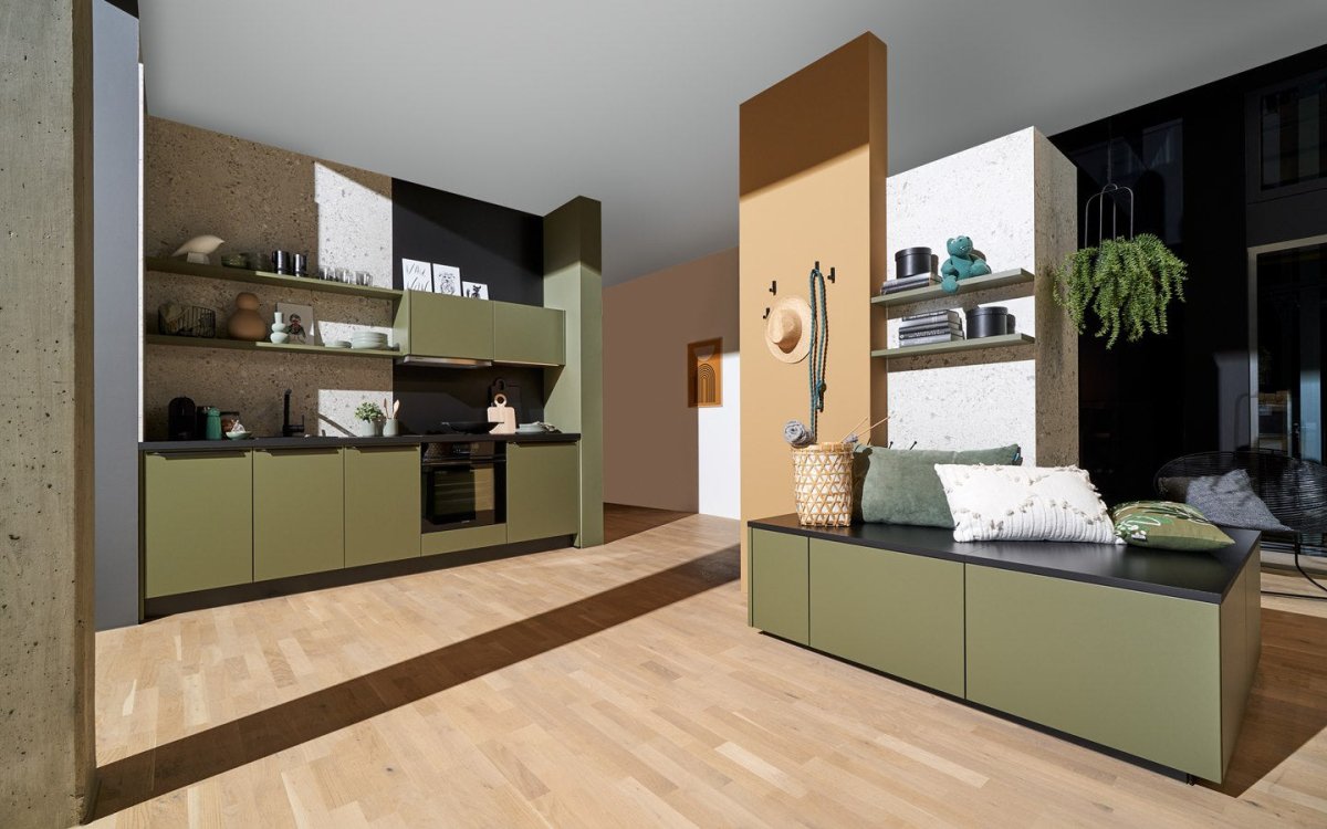 The open - plan room concept is space - saving and design - orientated
