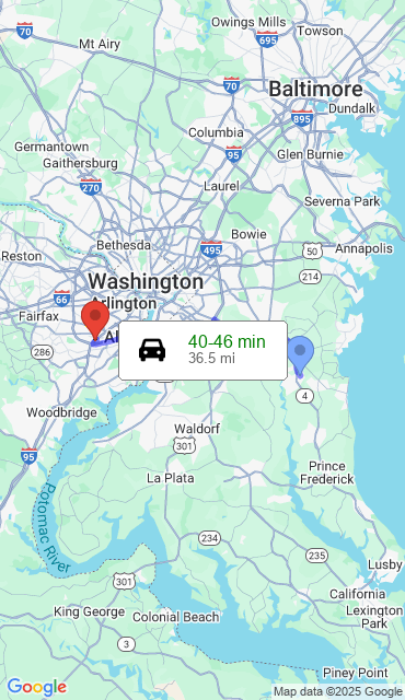 Route from Dunkirk MD, 20754 to Our Store