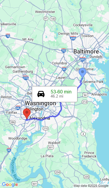 Route from Gambrills MD, 21054 to Our Store