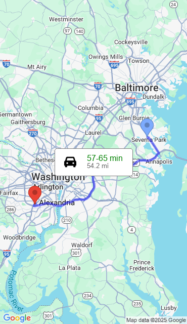 Route from Severna Park MD, 21146 to Our Store