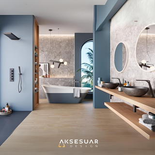 Luxury and Elegance at Aksesuar Design:  Introducing Our New Double Bathroom Sink