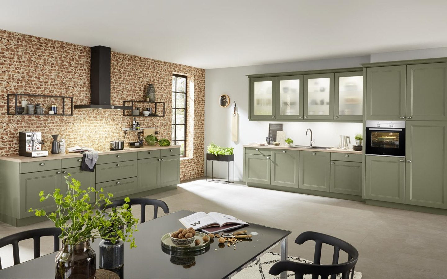 A practical kitchen in natural colours