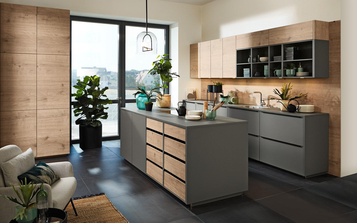 Classic and absolutely on trend: grey kitchen