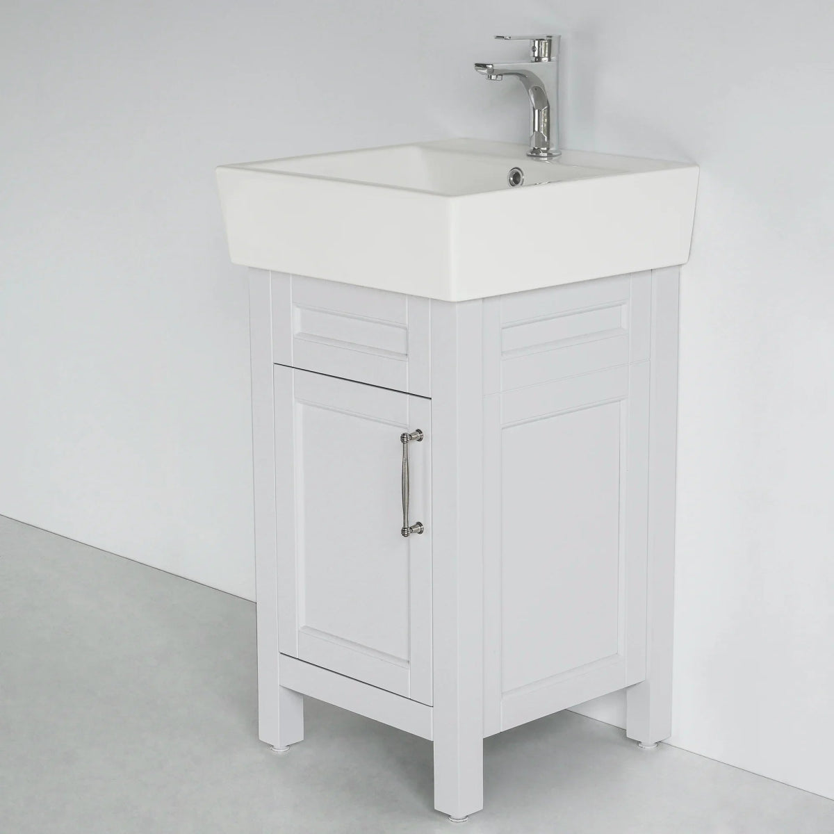 18 Inch White Selena Bathroom Vanity - aksesuardesign