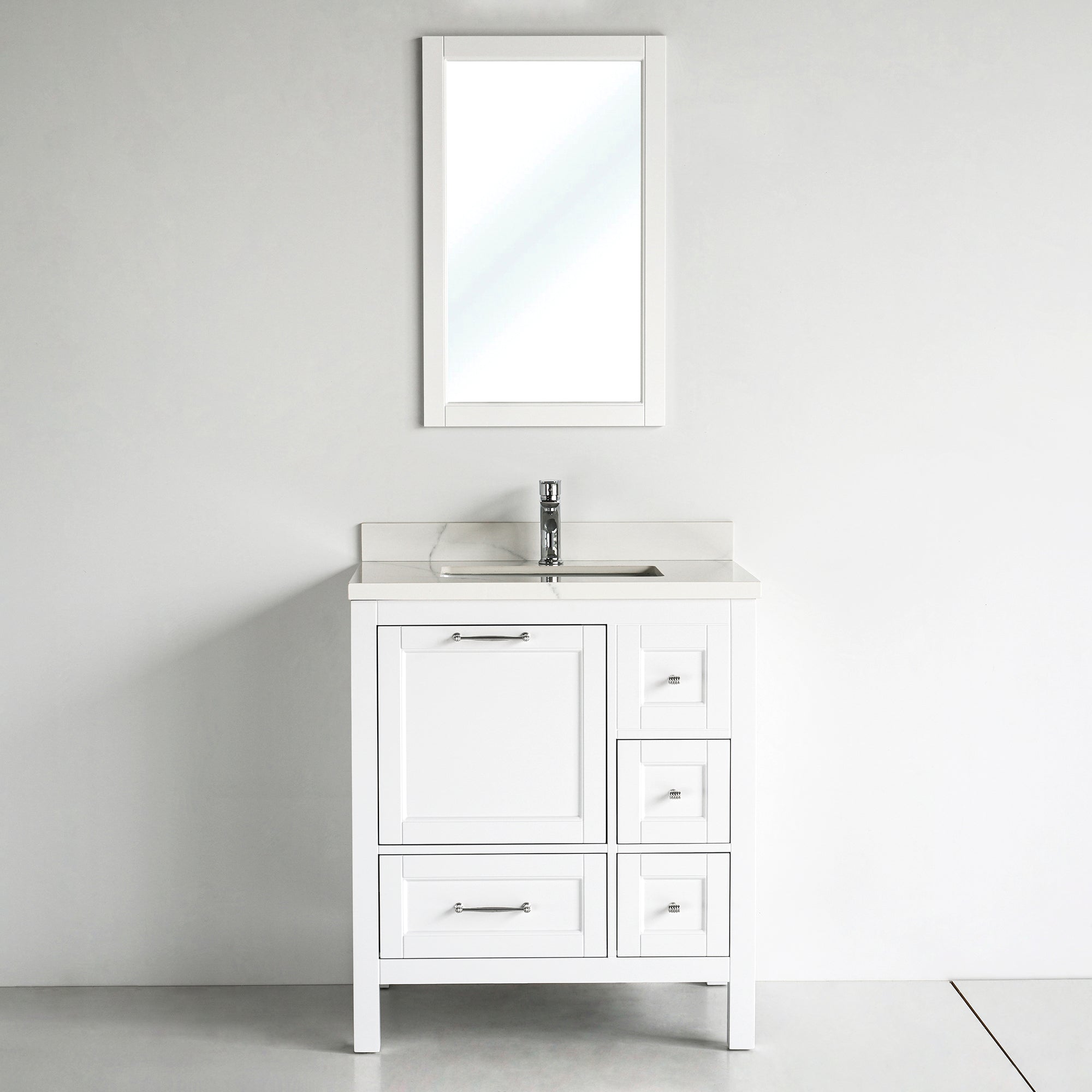 30 Inch White Selena Bathroom Vanity