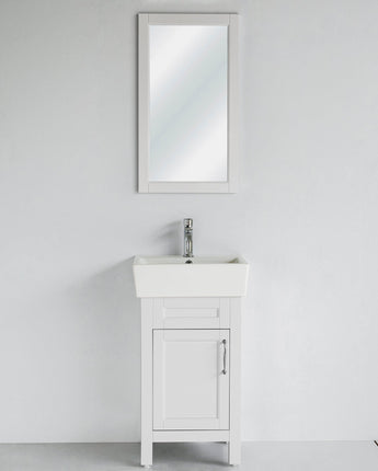 18 Inch White Selena Bathroom Vanity