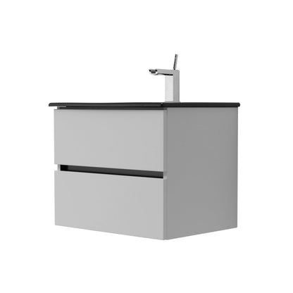 24 Inch Matte Cashmere Veneto Floating Bathroom Vanity