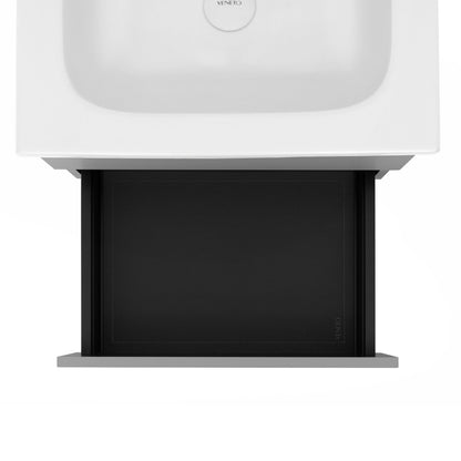 24 Inch Matte Cashmere Veneto Floating Bathroom Vanity