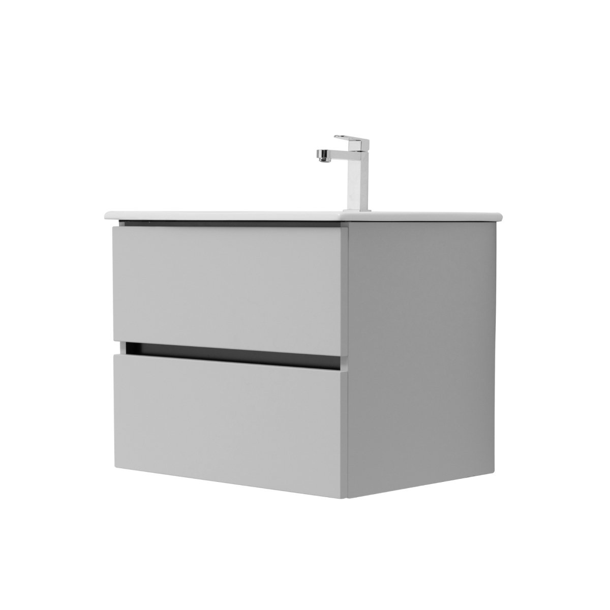 24 Inch Matte Cashmere Veneto Floating Bathroom Vanity