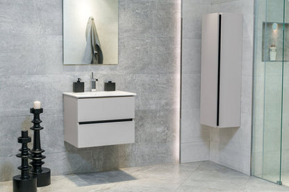 24 Inch Matte Cashmere Veneto Floating Bathroom Vanity