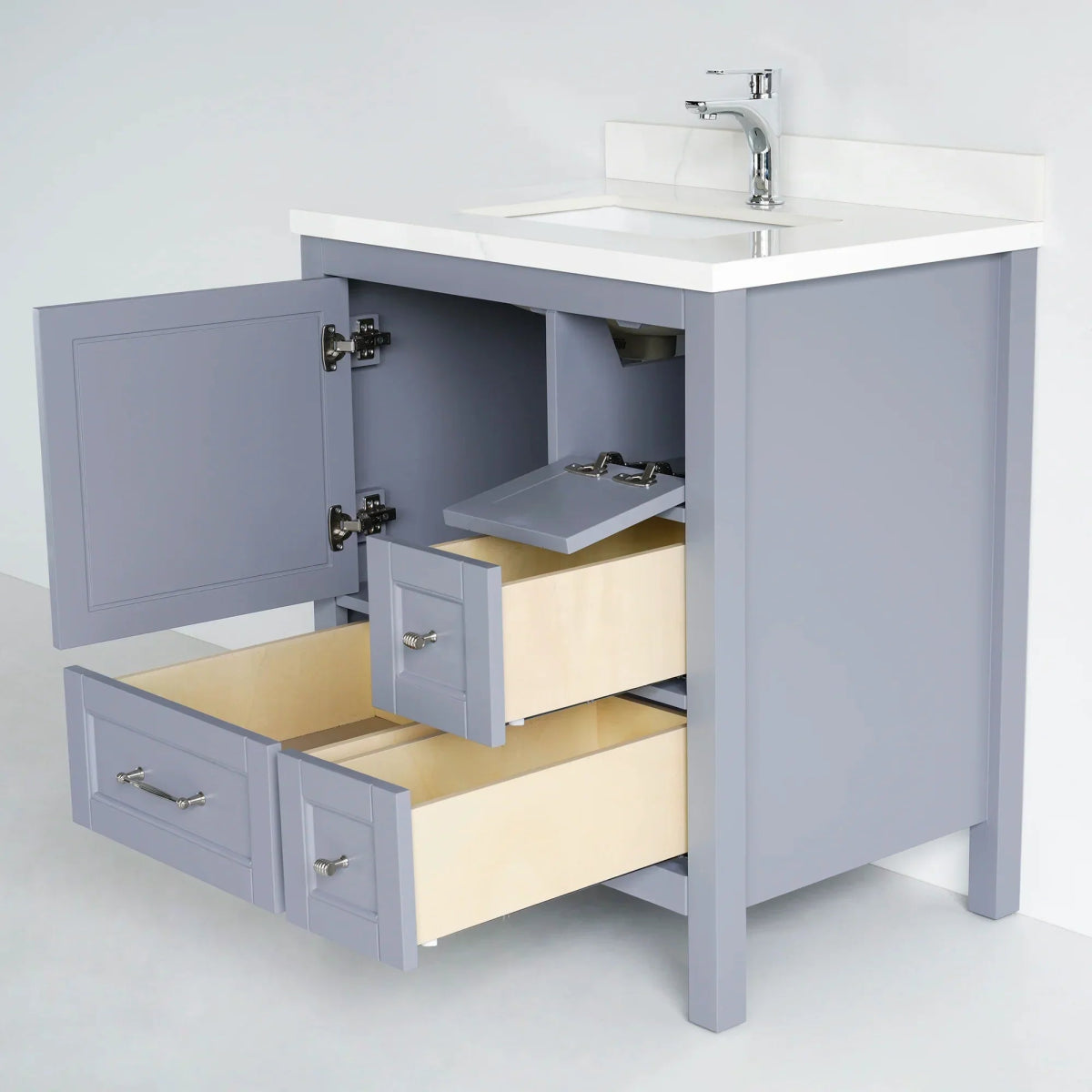 30 Inch Gray Selena Bathroom Vanity - aksesuardesign