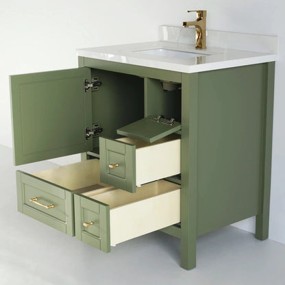 30 Inch Green Selena Bathroom Vanity