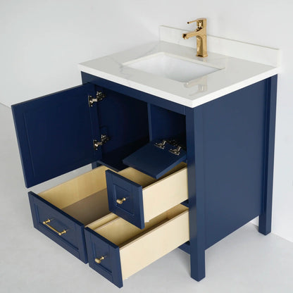 30 Inch Navy Blue Selena Bathroom Vanity