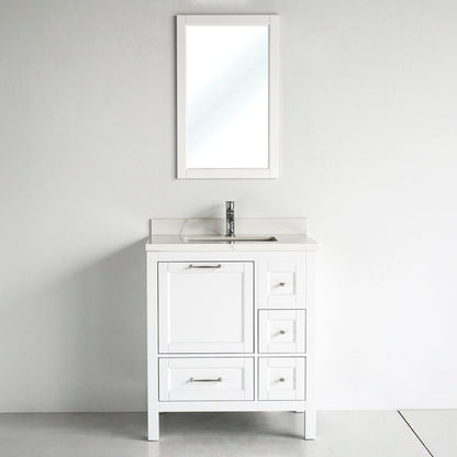 30 Inch White Selena Bathroom Vanity - aksesuardesign