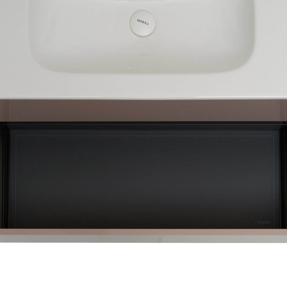 32 Inch High Gloss Capuccino Veneto Floating Bathroom Vanity - aksesuardesign