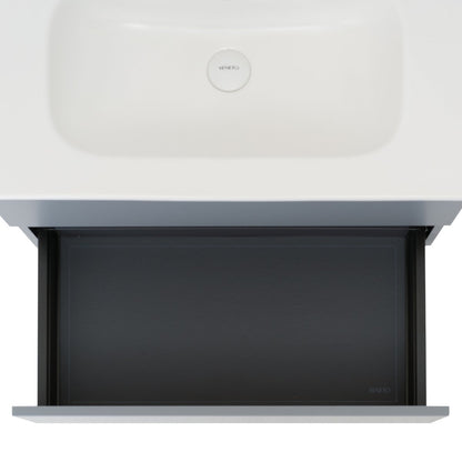 32 Inch Matte Dust Gray Veneto Floating Bathroom Vanity