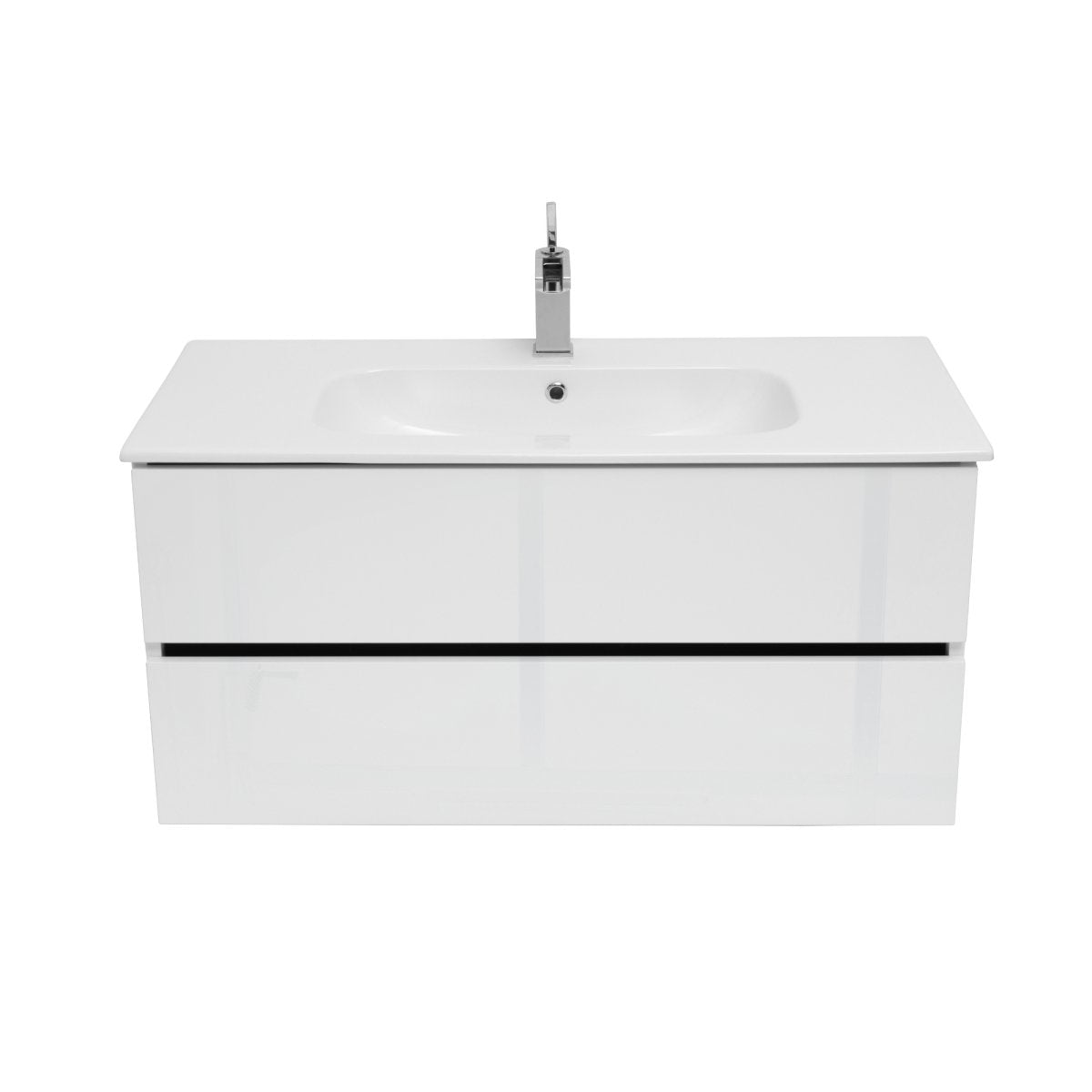 40 Inch High Gloss White Veneto Floating Bathroom Vanity