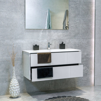 40 Inch High Gloss White Veneto Floating Bathroom Vanity