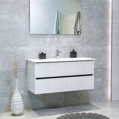 40 Inch High Gloss White Veneto Floating Bathroom Vanity