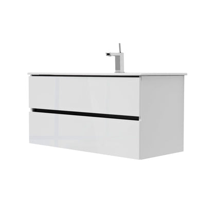 40 Inch High Gloss White Veneto Floating Bathroom Vanity