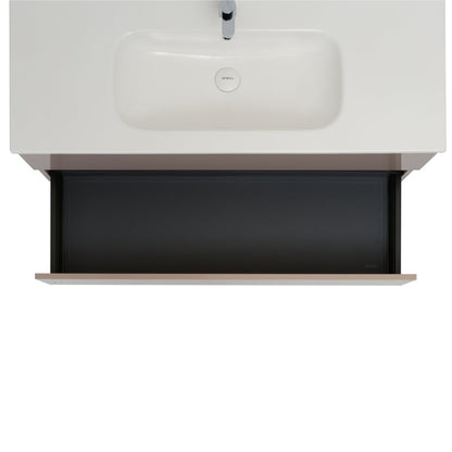 48 Inch High Gloss Capuccino Veneto Floating Bathroom Vanity - aksesuardesign