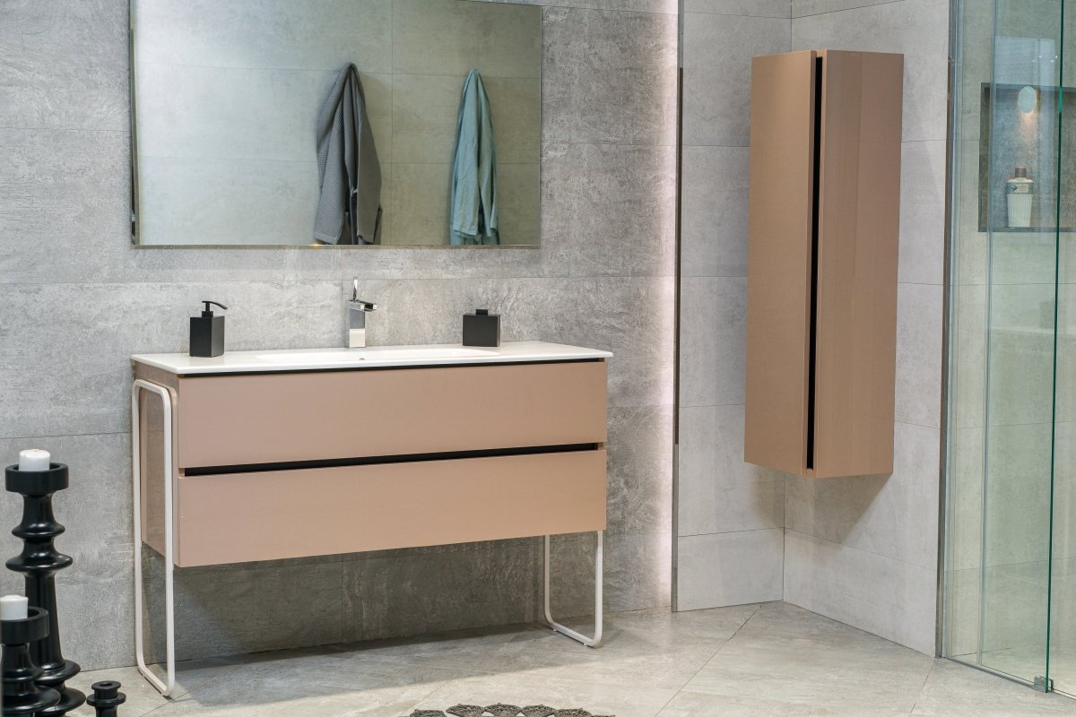 48 Inch High Gloss Capuccino Veneto Floating Bathroom Vanity - aksesuardesign