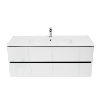 48 Inch High Gloss White Veneto Floating Bathroom Vanity