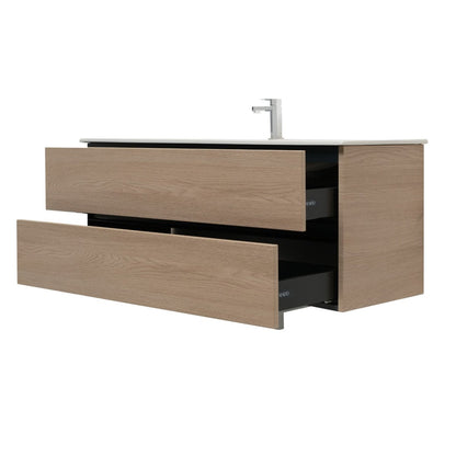 48 Inch Light Oak Veneto Floating Bathroom Vanity